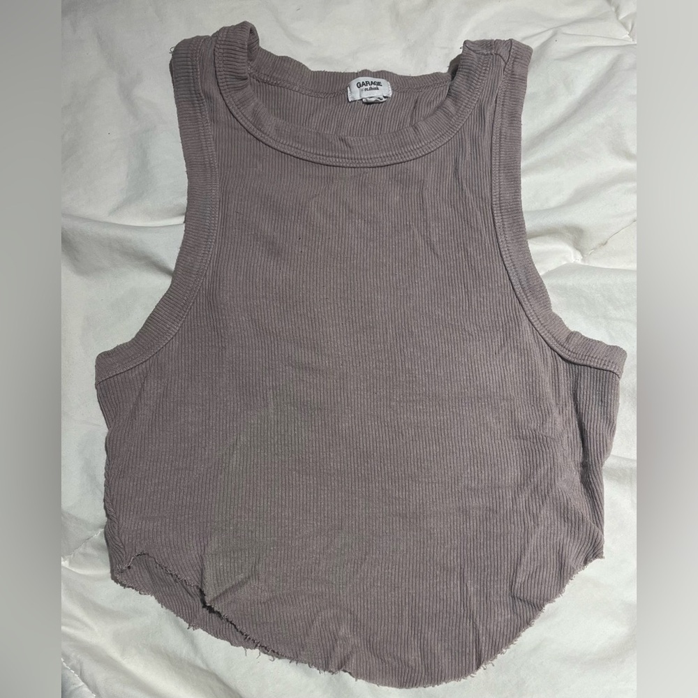 Garage ribbed cropped tank size xs